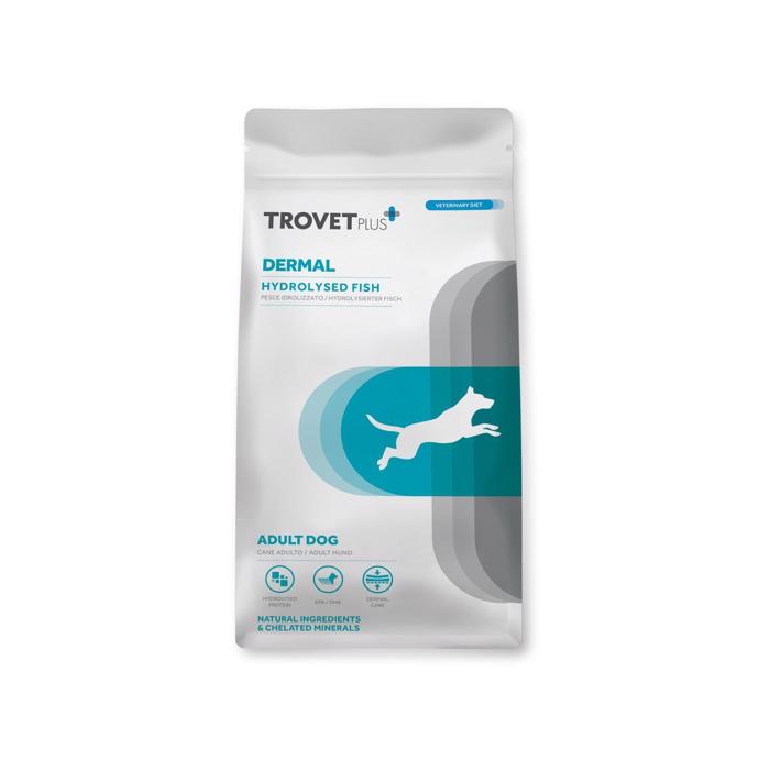 TROVET PLUS KLINIKI XIRA TROFI SKuLOu ADULT DOG DERMAL HYDROLISED FISH 3kg
